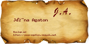 Jóna Agaton névjegykártya